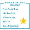 Natürliches Mineral Breitspektrum UVA UVB Schutz Sonnenschutz SPF 30